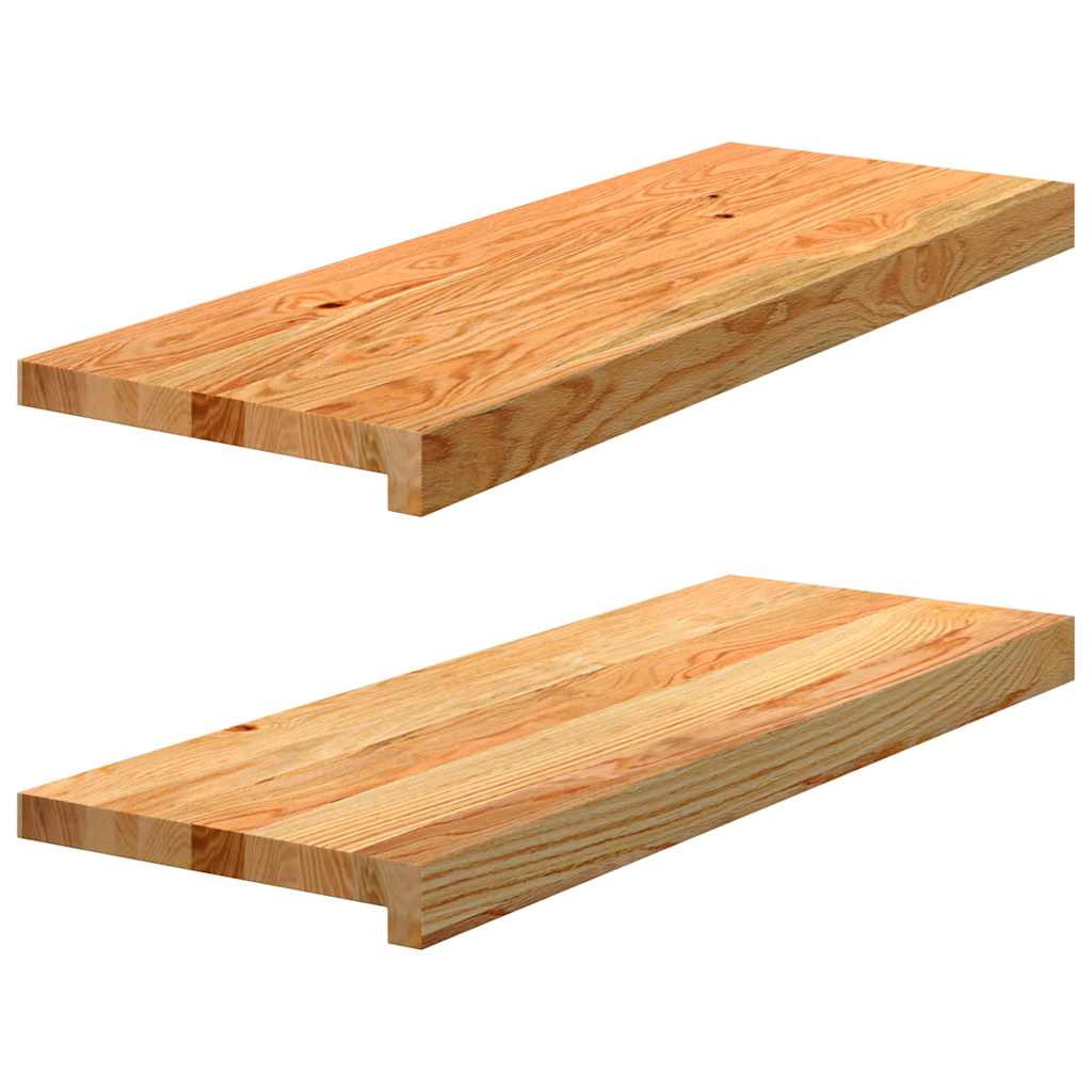 Appuis De Fenêtre 2 Pcs Non Traité 160X25X2Cm Bois Chêne Massif