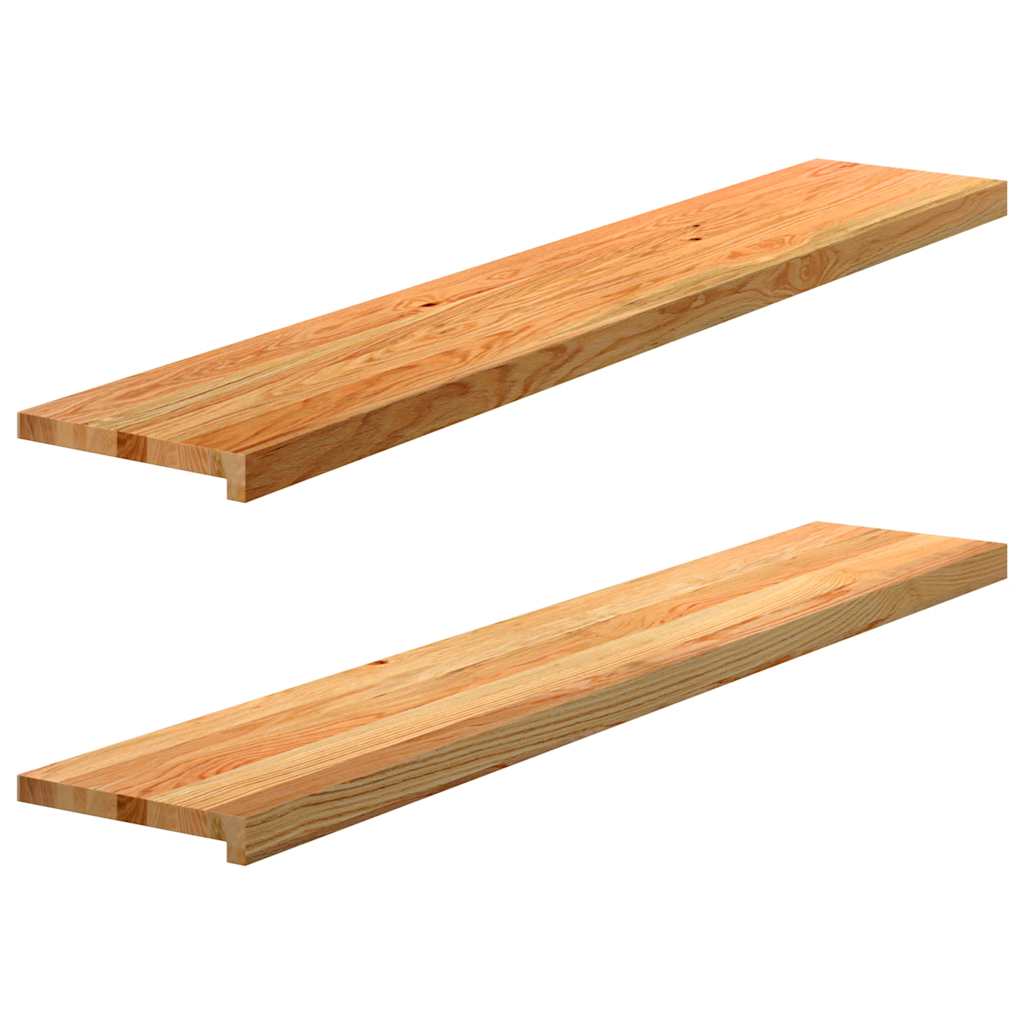 Appuis De Fenêtre 2 Pcs Non Traité 160X25X2Cm Bois Chêne Massif