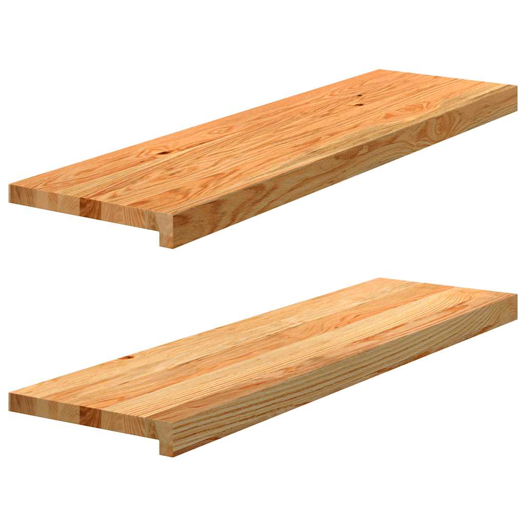 Appuis De Fenêtre 2 Pcs Non Traité 160X25X2Cm Bois Chêne Massif