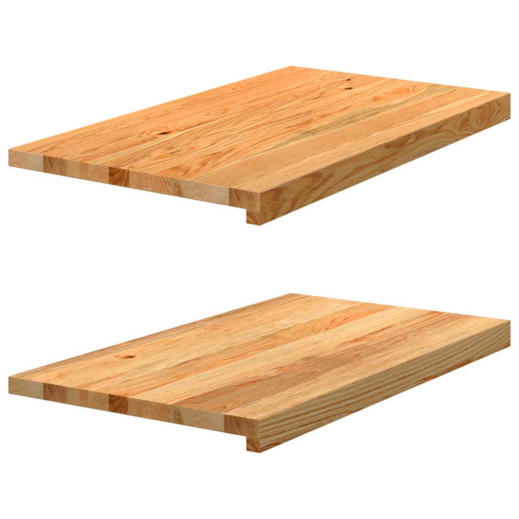Appuis De Fenêtre 2 Pcs Non Traité 160X25X2Cm Bois Chêne Massif