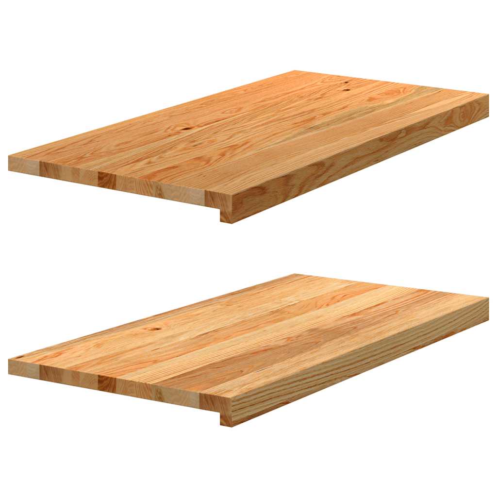 Appuis De Fenêtre 2 Pcs Non Traité 160X25X2Cm Bois Chêne Massif