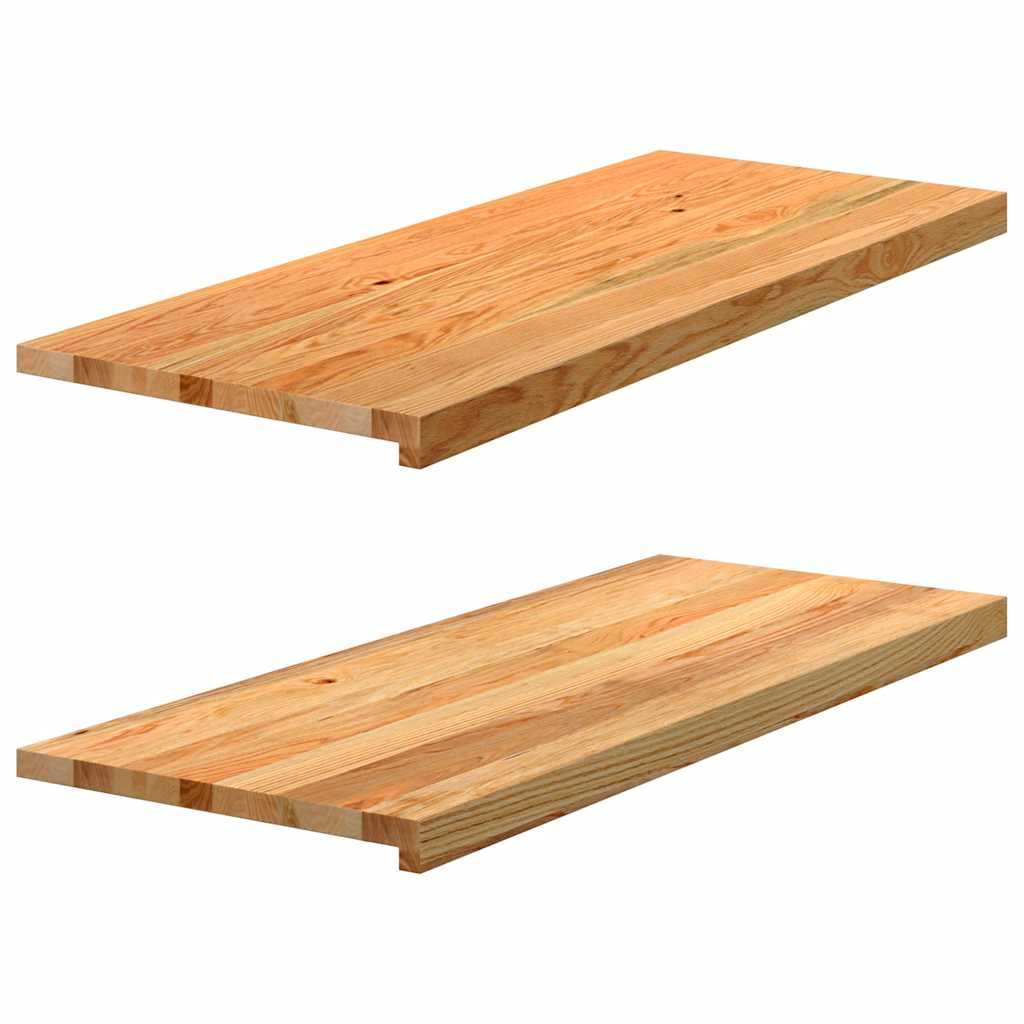 Appuis De Fenêtre 2 Pcs Non Traité 160X25X2Cm Bois Chêne Massif
