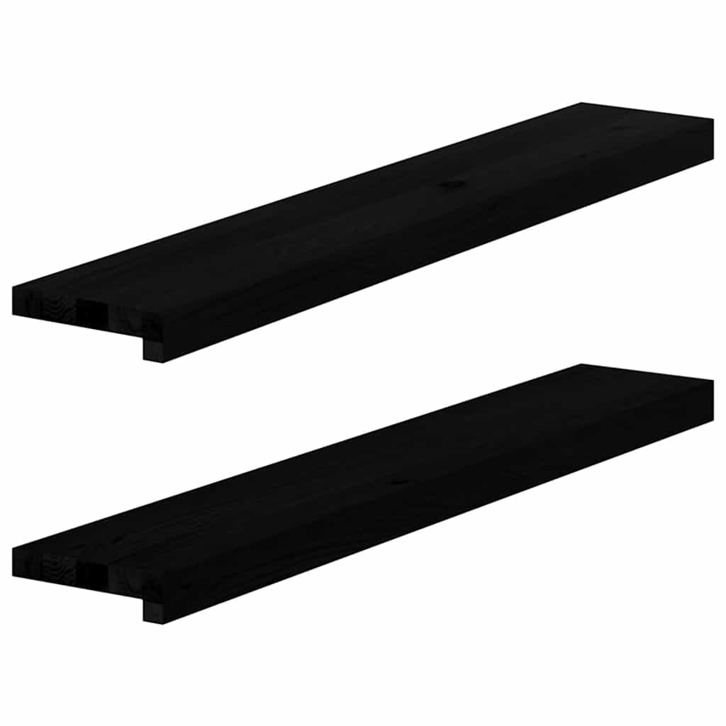 Appuis De Fenêtre 2 Pcs Non Traité 160X25X2Cm Bois Chêne Massif