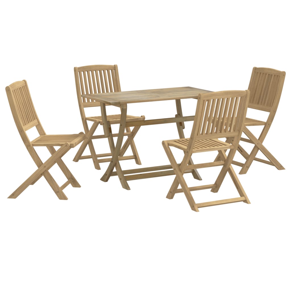 Ensemble À Manger De Jardin 5 Pcs Bois D'acacia Solide