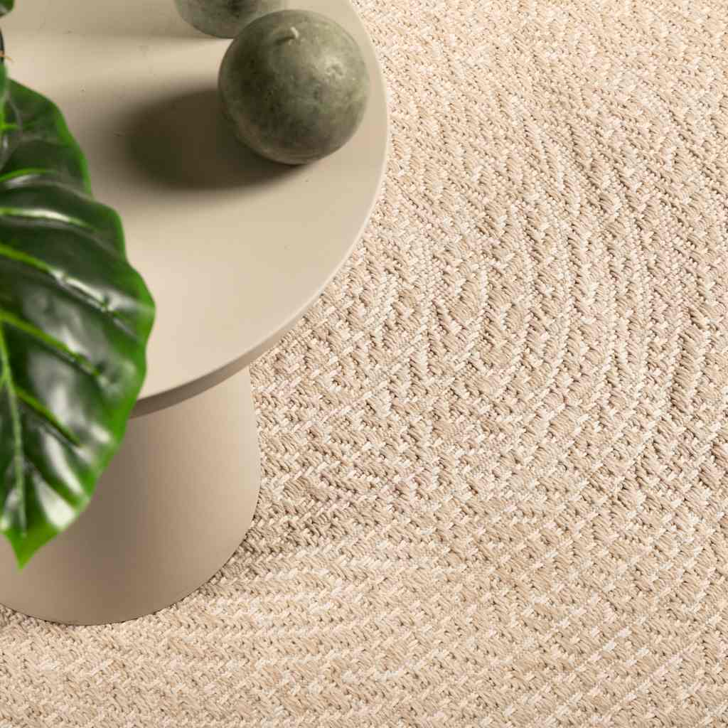 Tapis Zizur Beige 60X110 Cm Aspect De Jute Intérieur Extérieur