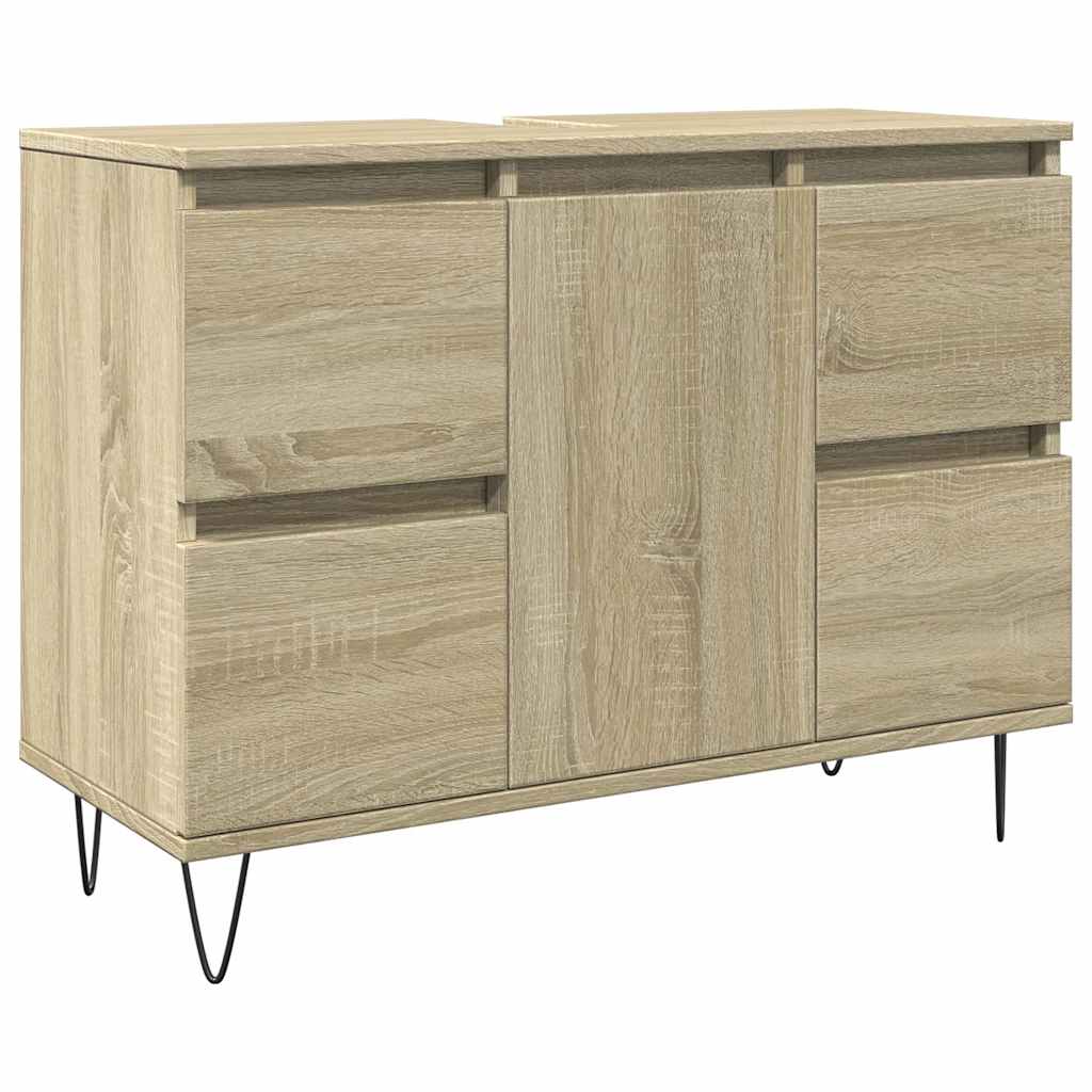 Armoire Salle De Bain 80X33X60Cm Bois D'ingénierie