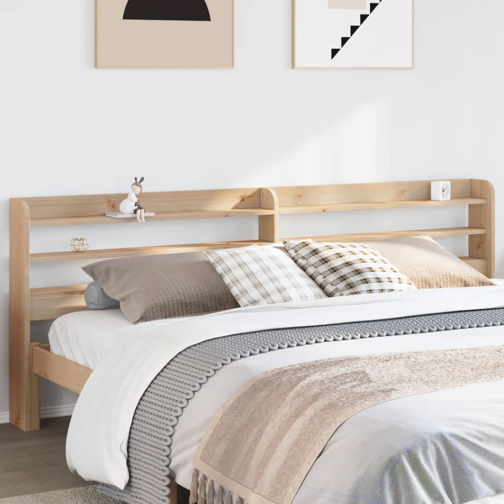 Tête De Lit Avec Étagères 135 Cm Bois Massif De Pin