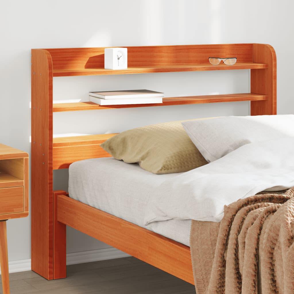 Tête De Lit Avec Étagères 135 Cm Bois Massif De Pin