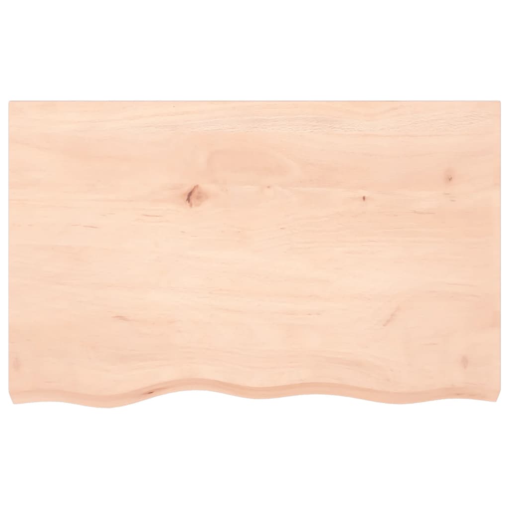 Étagère De Vasque Murale Acier Et Bois De Chêne Massif Marron Et Blanc