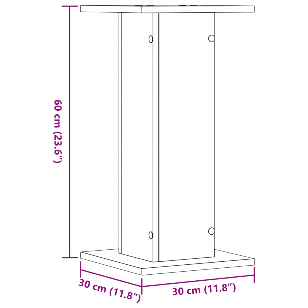 Supports De Haut-Parleurs 2 Pcs Bois D'ingénierie