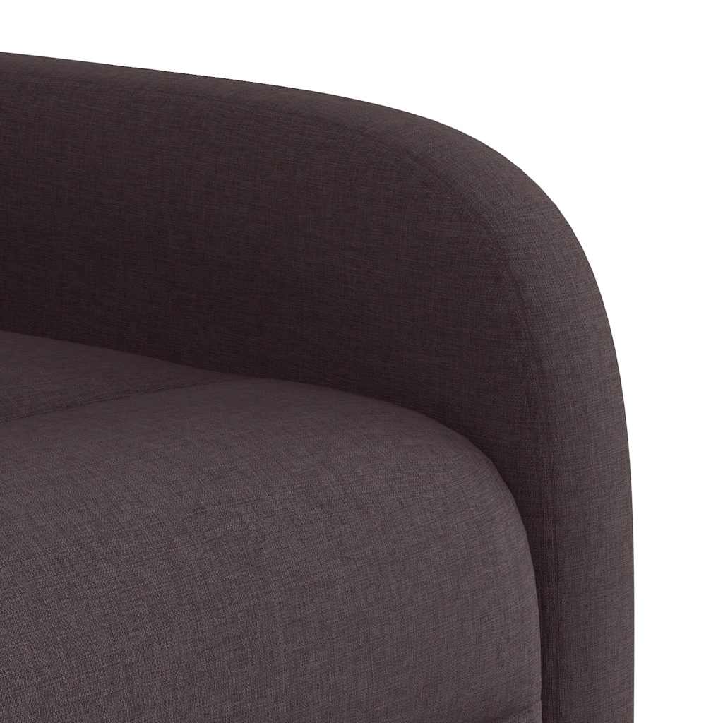 Fauteuil Inclinable Électrique Tissu Marron Foncé
