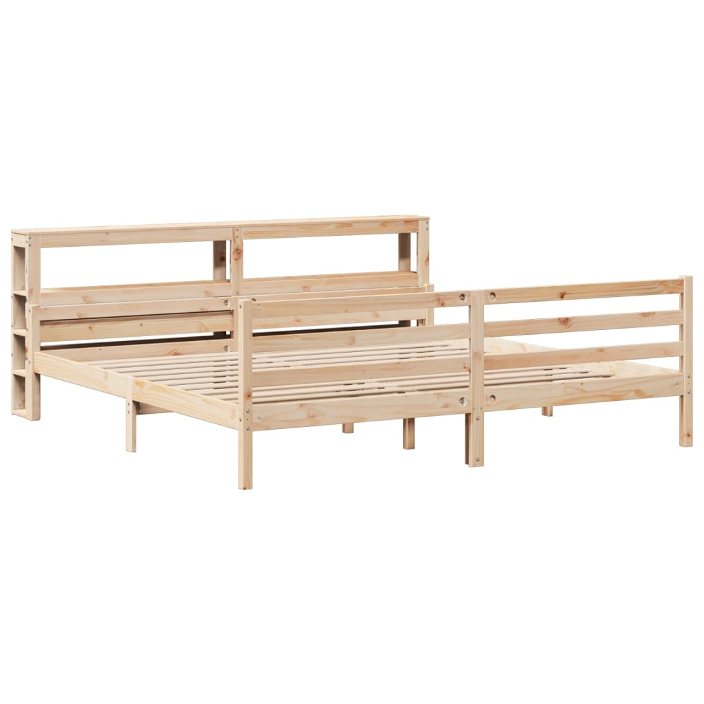 Cadre De Lit Avec Tête De Lit Sans Matelas 200X200 Cm