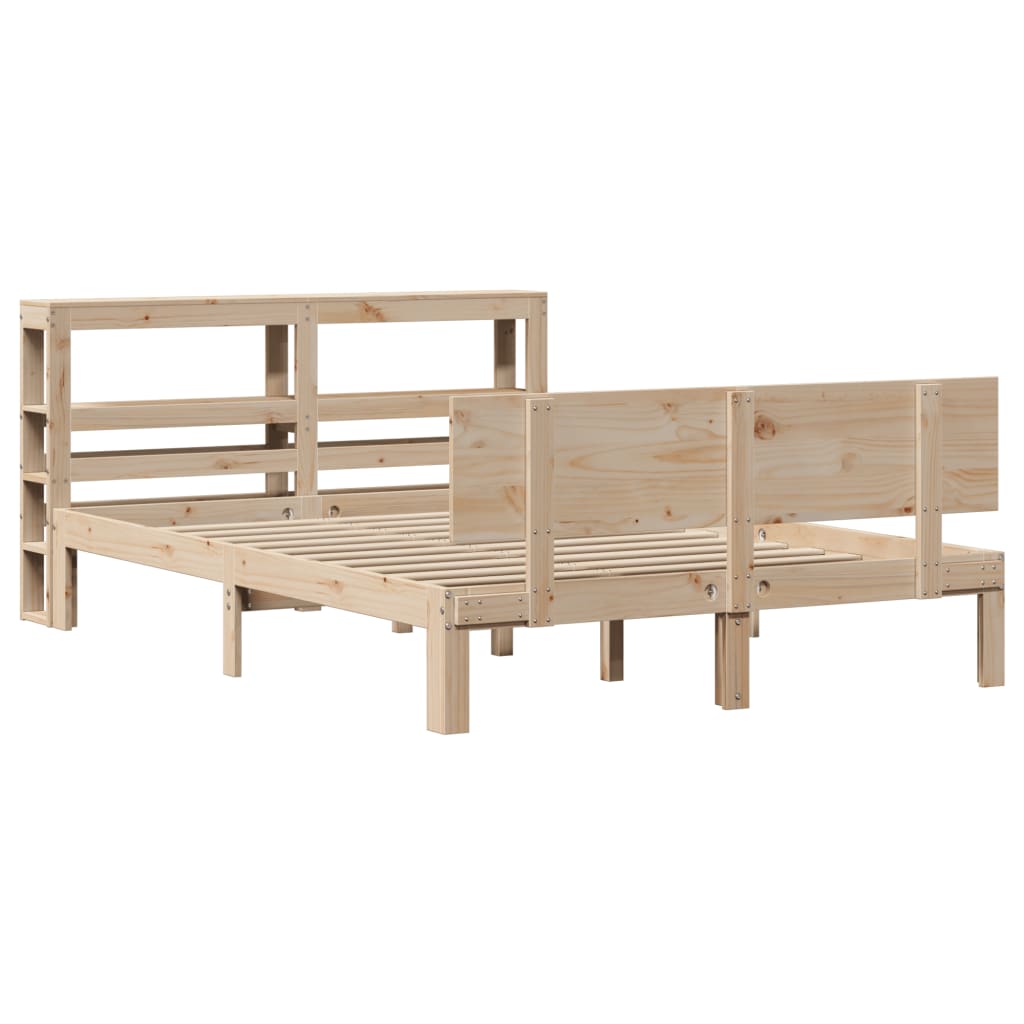 Cadre De Lit Avec Tête De Lit Sans Matelas 120X190 Cm