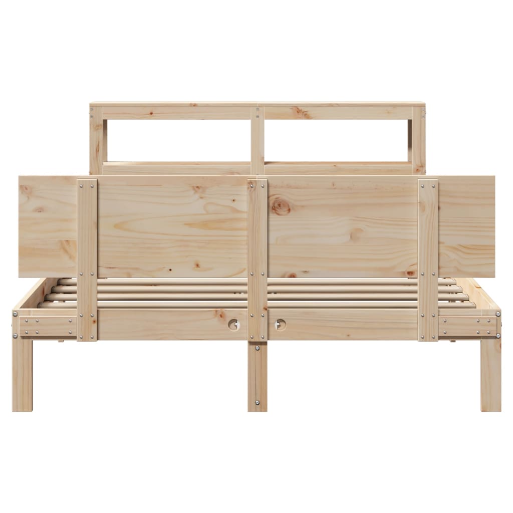 Cadre De Lit Avec Tête De Lit Sans Matelas 120X190 Cm