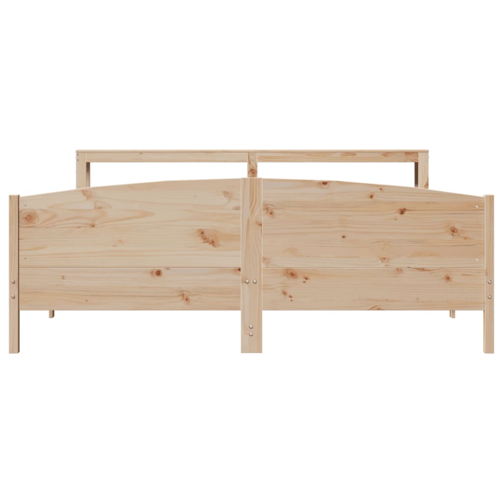 Cadre De Lit Sans Matelas 180X200 Cm Bois Massif De Pin