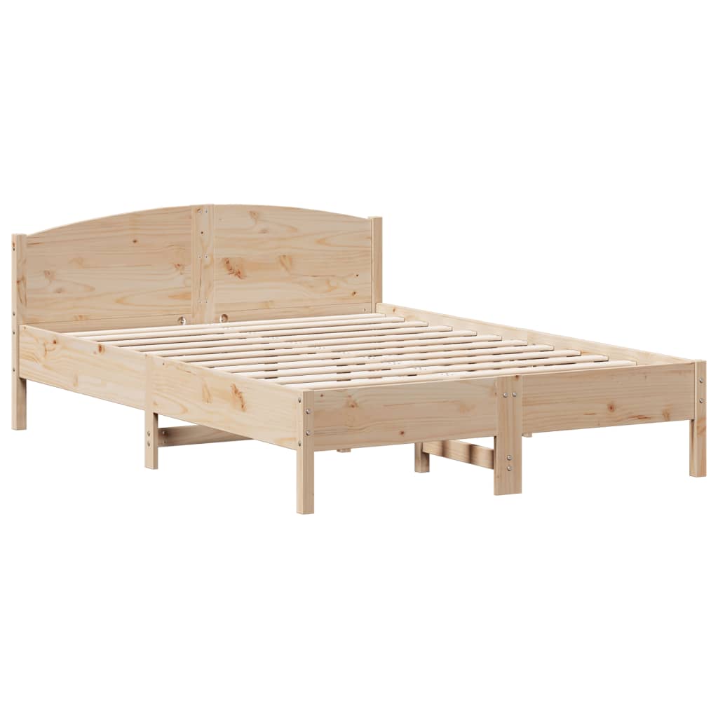 Cadre De Lit Sans Matelas 120X190 Cm Bois De Pin Massif