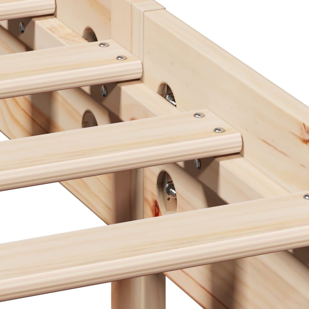 Cadre De Lit Sans Matelas 120X190 Cm Bois De Pin Massif
