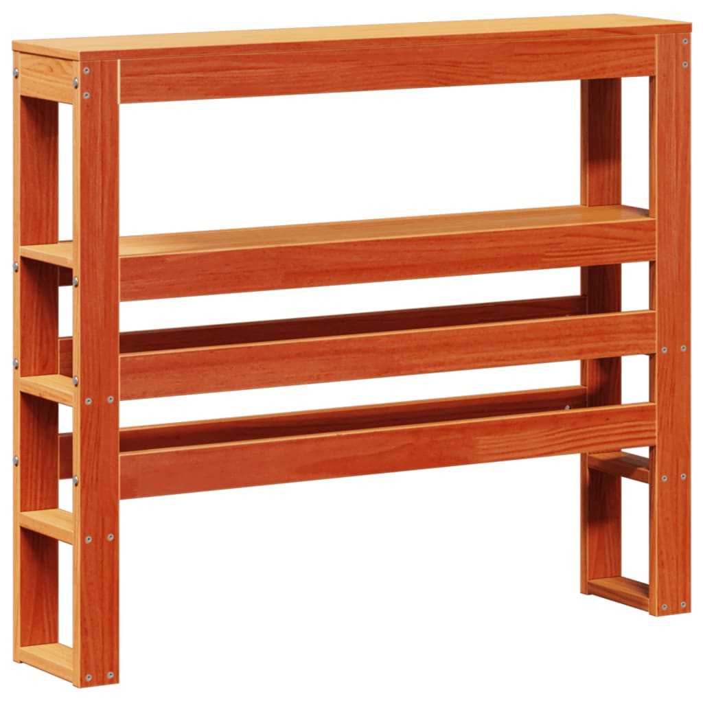 Cadre De Lit Sans Matelas Cire Marron 100X200Cm Bois Pin Massif