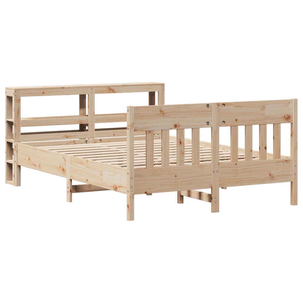 Cadre De Lit Sans Matelas 120X190 Cm Bois De Pin Massif