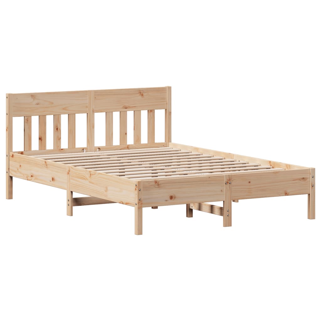 Cadre De Lit Sans Matelas 120X190 Cm Bois De Pin Massif