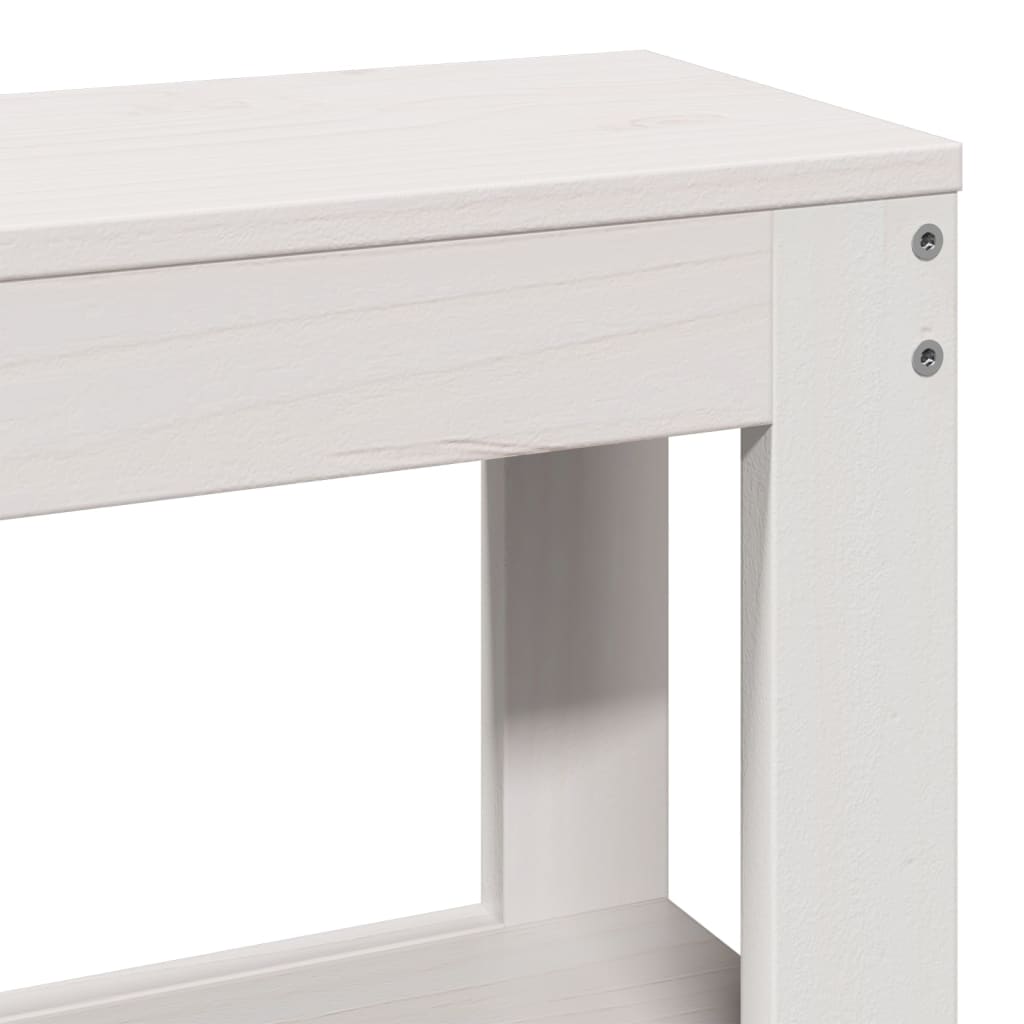 Cadre De Lit Sans Matelas Blanc 75X190 Cm Bois De Pin Massif