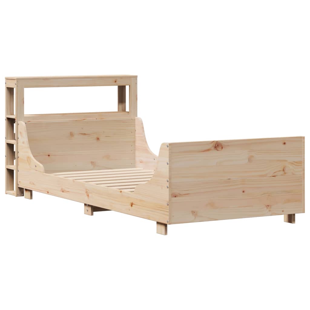 Cadre De Lit Sans Matelas 75X190 Cm Bois De Pin Massif