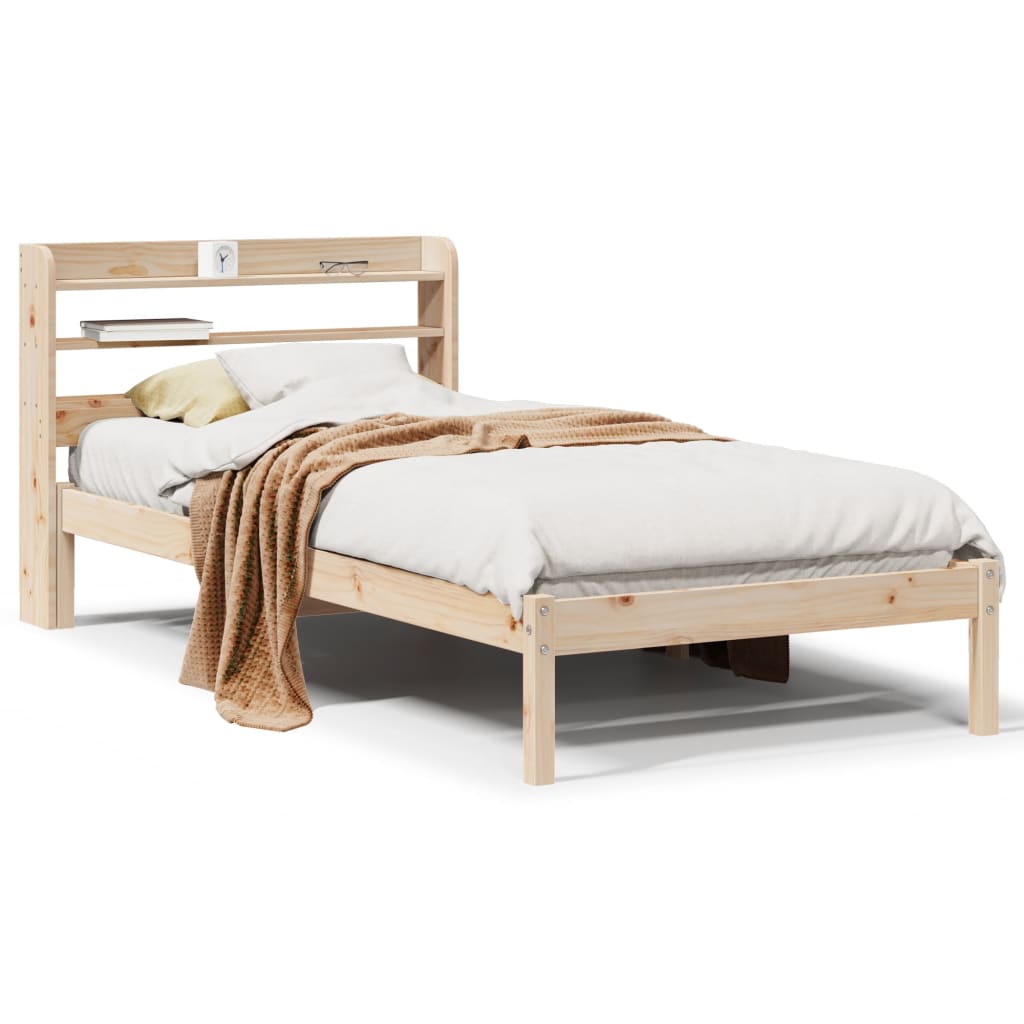 Cadre De Lit Et Tête De Lit Sans Matelas Cire Marron