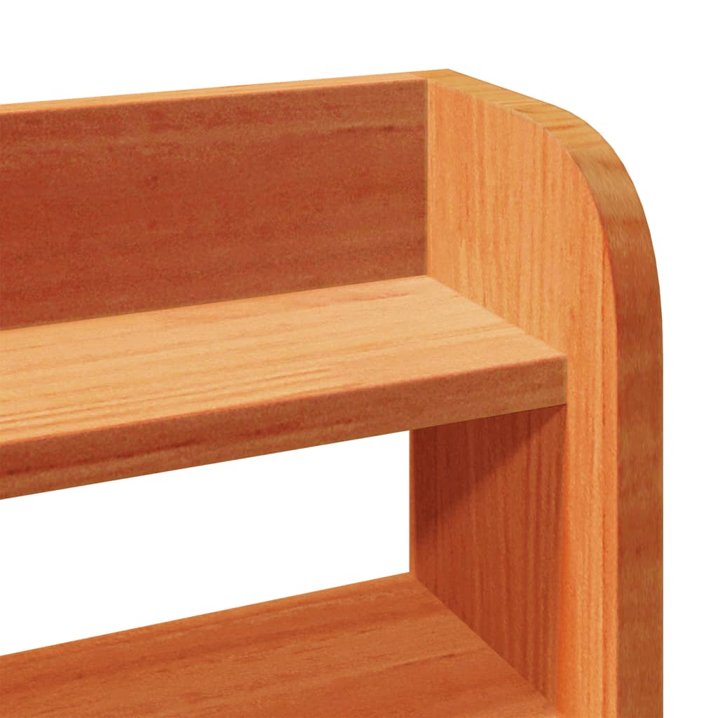Cadre De Lit Sans Matelas Cire Marron 135X190Cm Bois Pin Massif