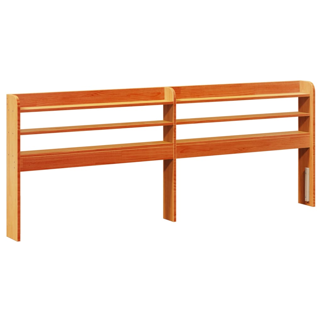 Cadre De Lit Sans Matelas Cire Marron 135X190Cm Bois Pin Massif