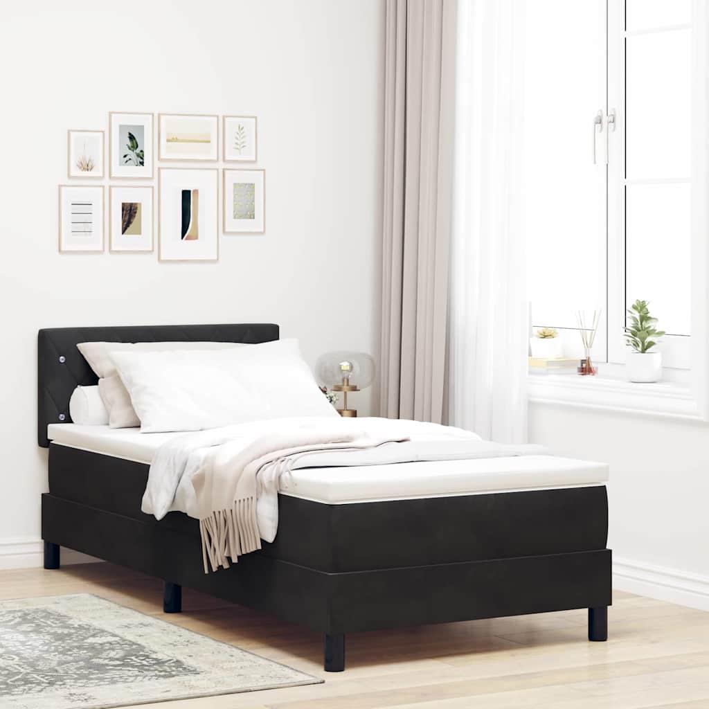 Lit À Ressorts Avec Matelas Velours