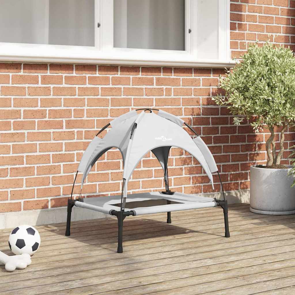 Lit Pour Chien Avec Auvent Tissu Oxford Et Acier