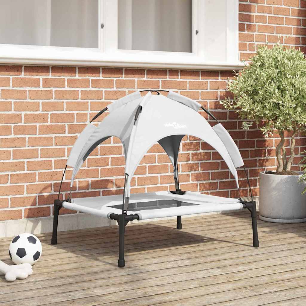 Lit Pour Chien Avec Auvent Tissu Oxford Et Acier