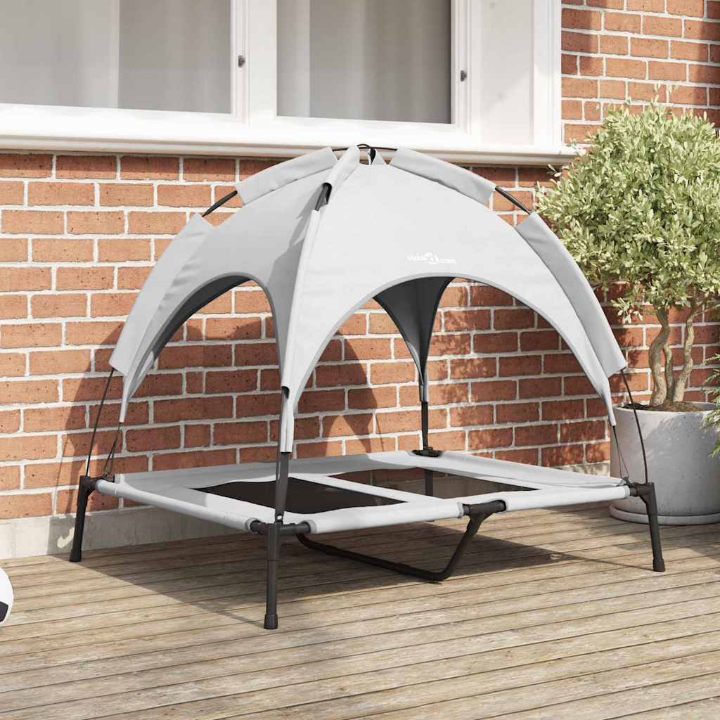 Lit Pour Chien Avec Auvent Tissu Oxford Et Acier