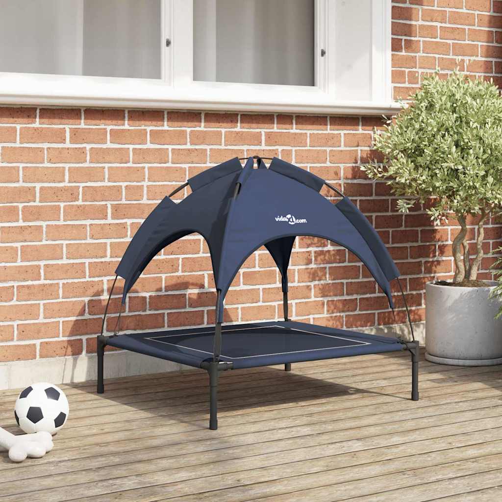 Lit Pour Chien Avec Auvent Tissu Oxford Et Acier