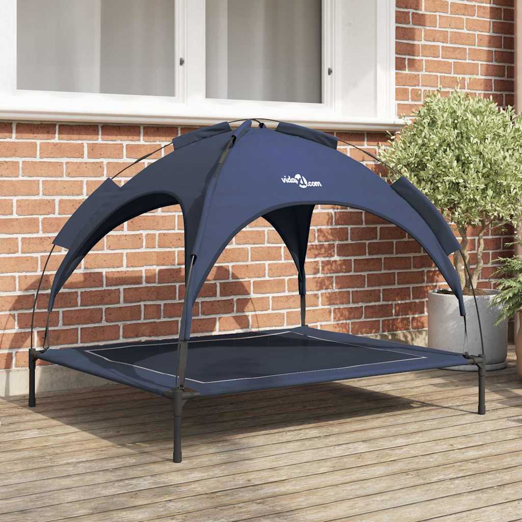 Lit Pour Chien Avec Auvent Tissu Oxford Et Acier