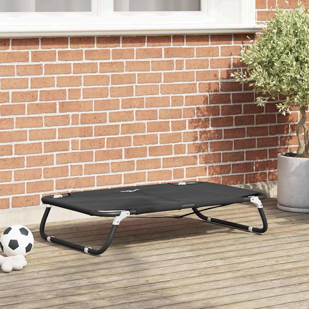 Lit Pour Chien Pliable Anthracite Tissu Oxford Et Acier