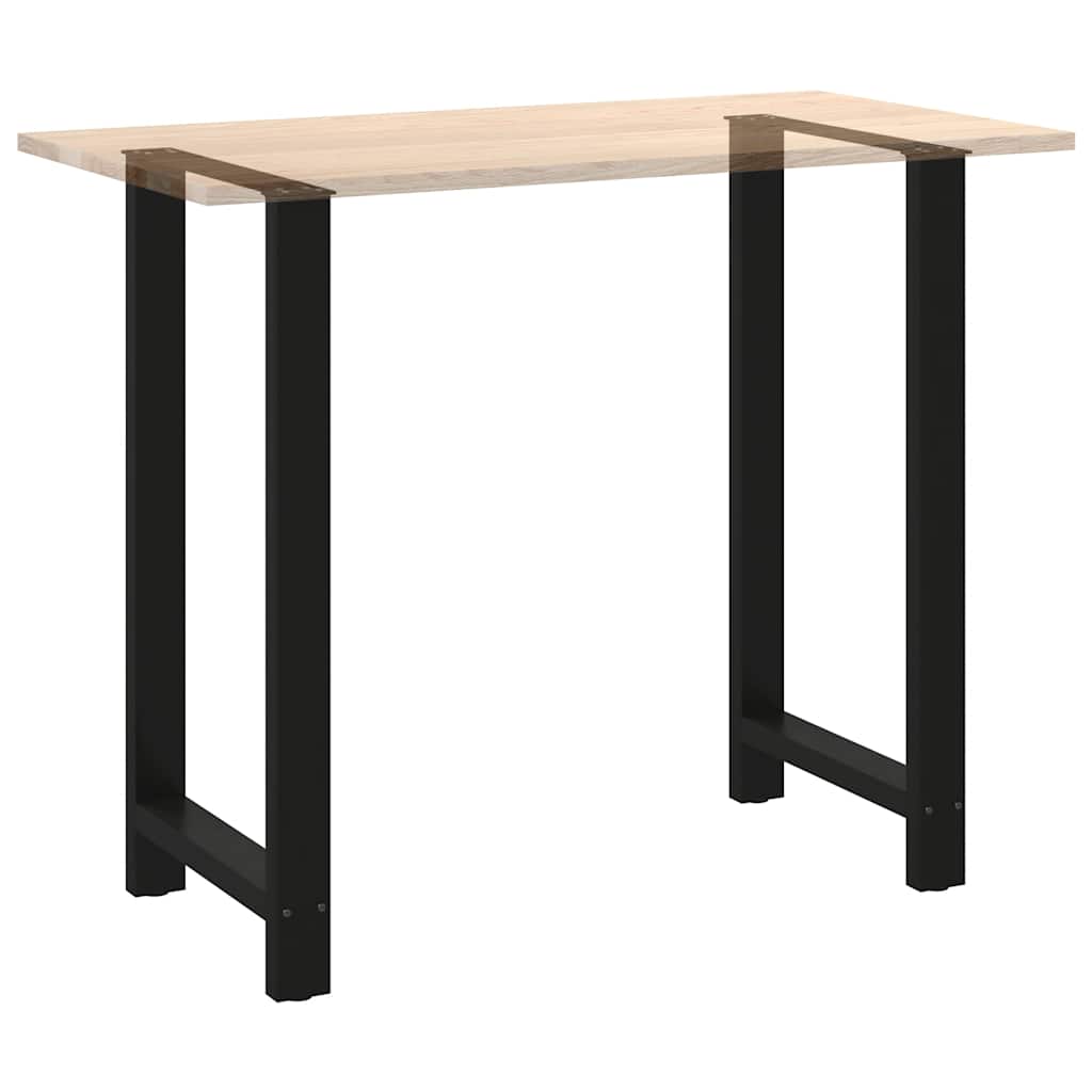 Pieds De Table De Bar 2 Pièces Acier Noir