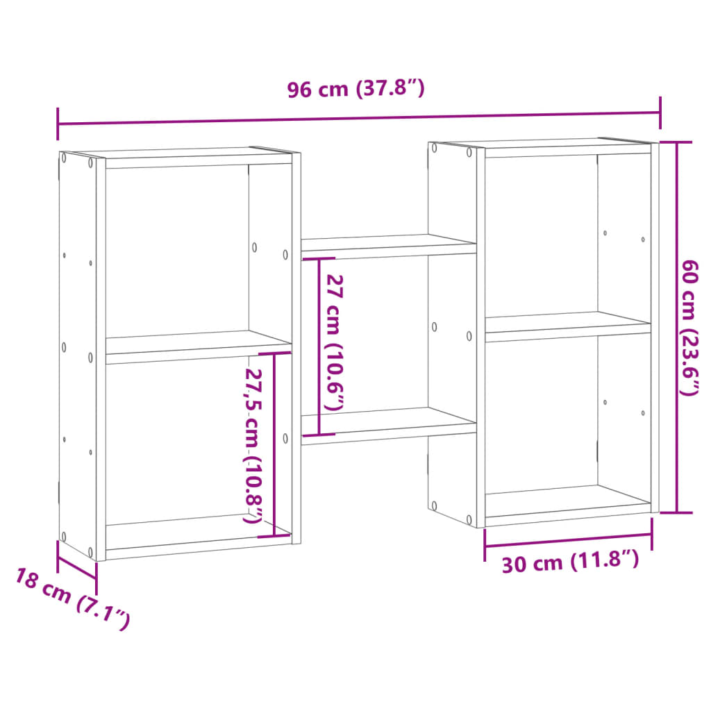 Étagère Murale 96X18X60 Cm Bois D'ingénierie