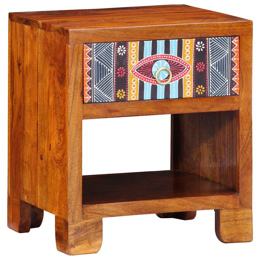 Buffet Multicolore 40 X 35 X 45 Cm Bois D'acacia Massif