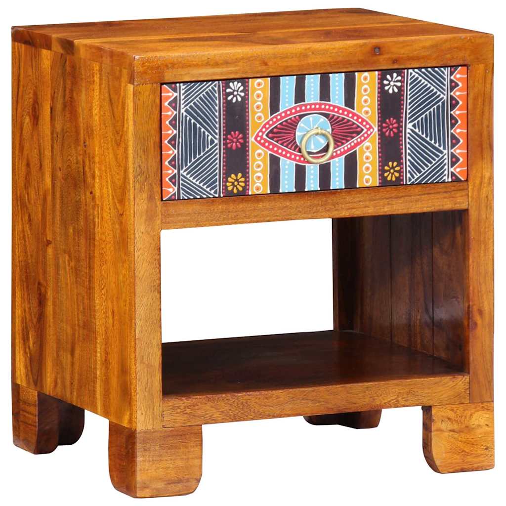 Buffet Multicolore 40 X 35 X 45 Cm Bois D'acacia Massif