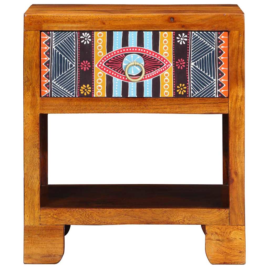 Buffet Multicolore 40 X 35 X 45 Cm Bois D'acacia Massif