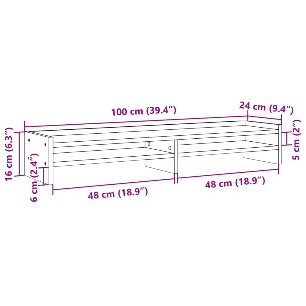 Support De Moniteur Bois D'ingénierie