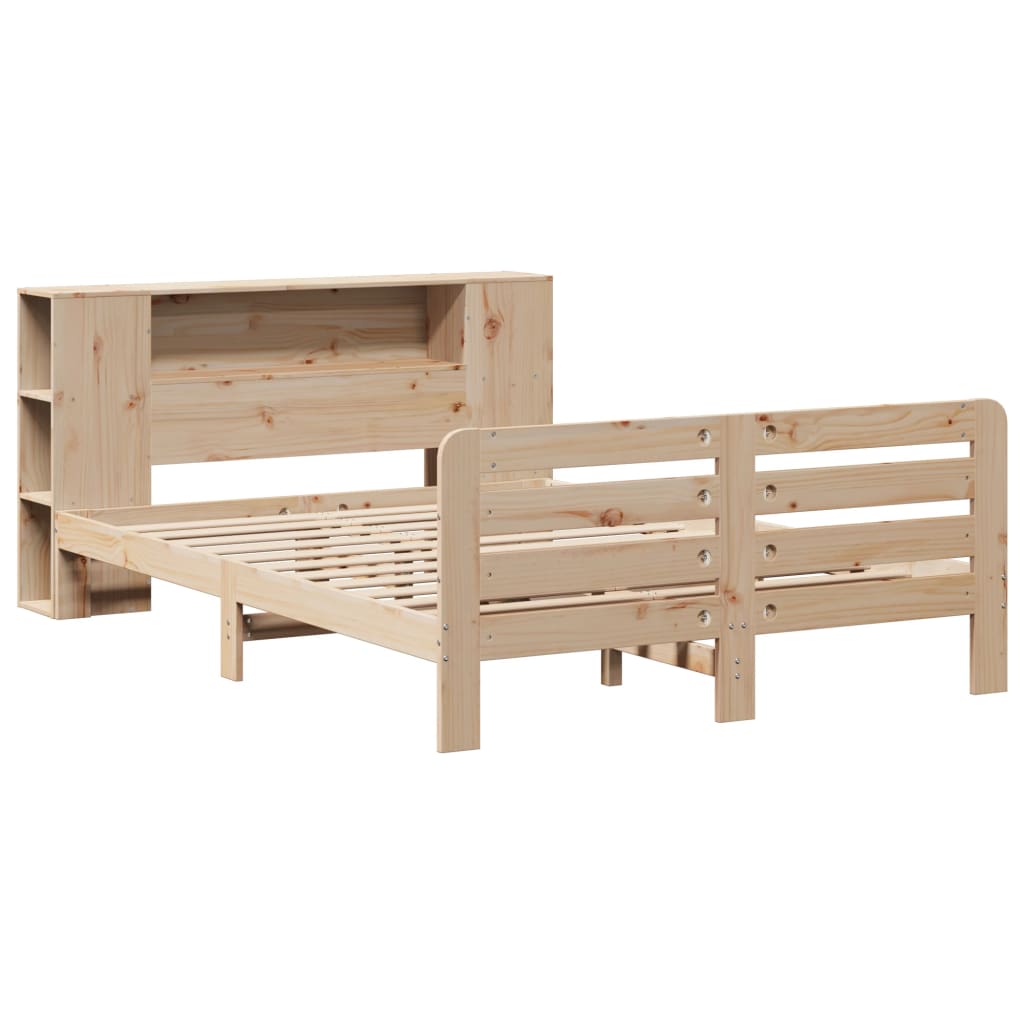 Cadre De Lit Sans Matelas 135X190 Cm Bois De Pin Massif