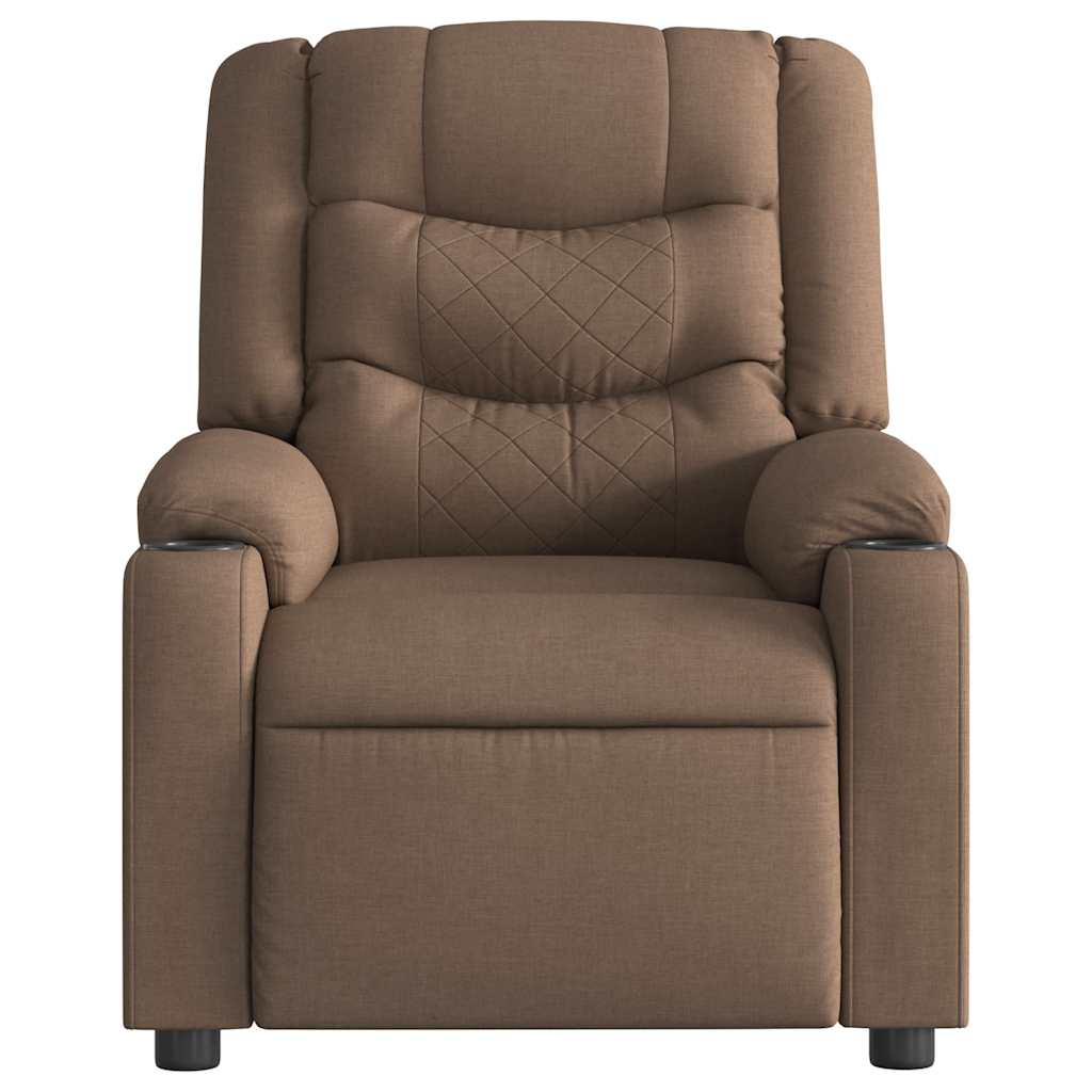 Fauteuil Inclinable Électrique Tissu Marron