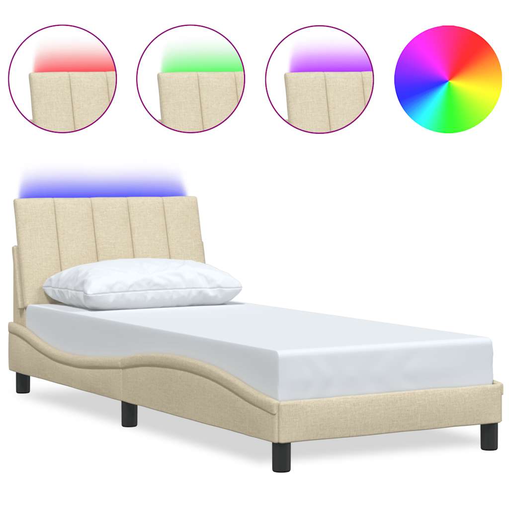 Cadre De Lit Sans Matelas Hanko Tissu