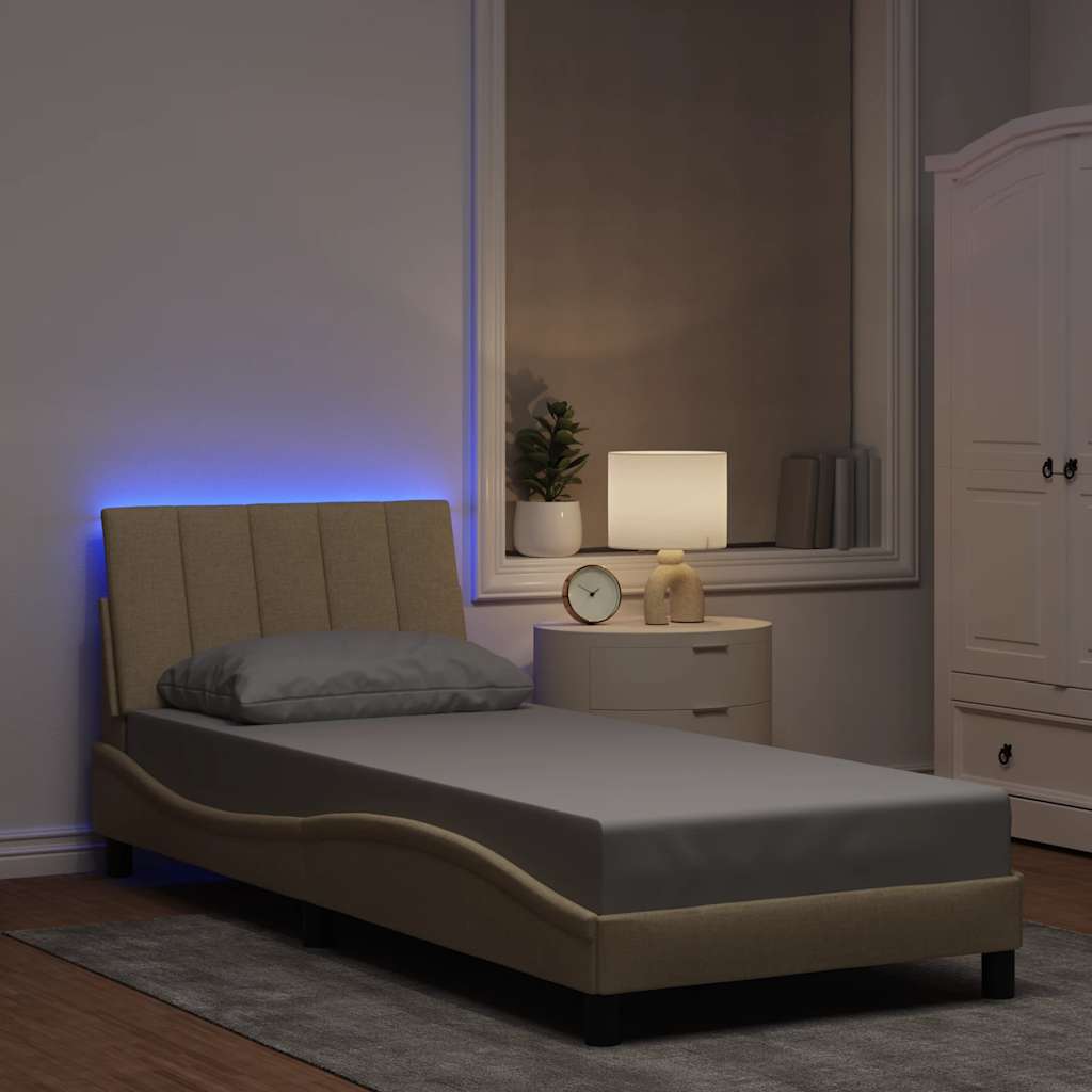 Cadre De Lit Sans Matelas Hanko Tissu