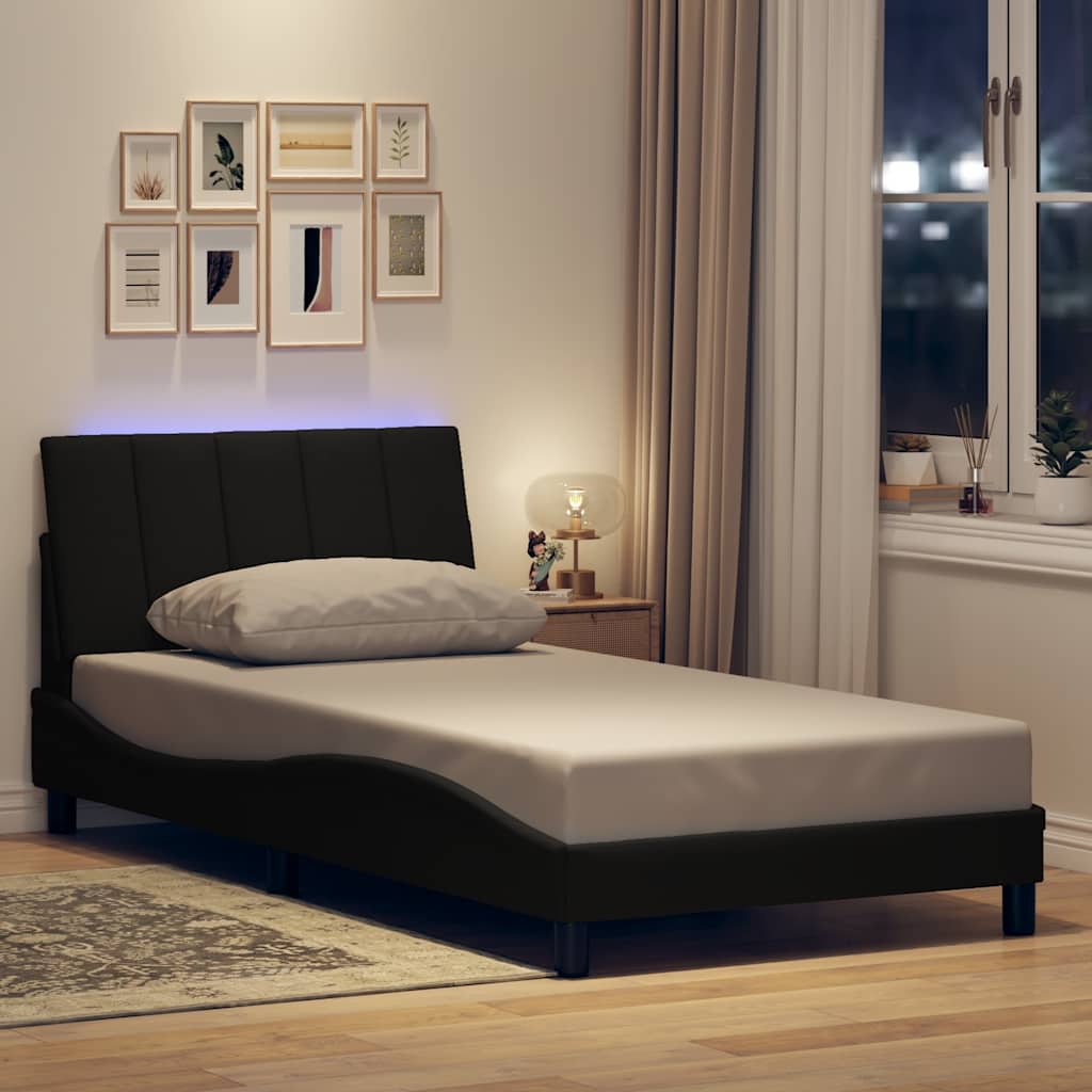 Cadre De Lit Sans Matelas Hanko Tissu