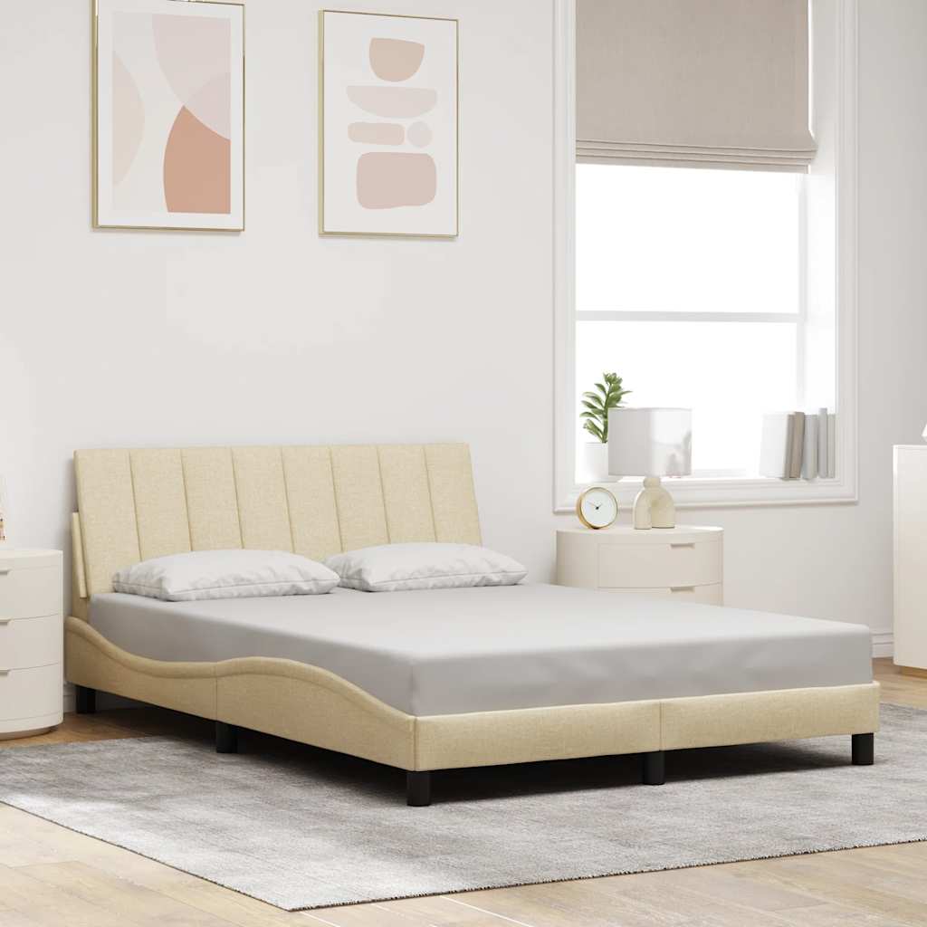 Cadre De Lit Sans Matelas Hanko Tissu