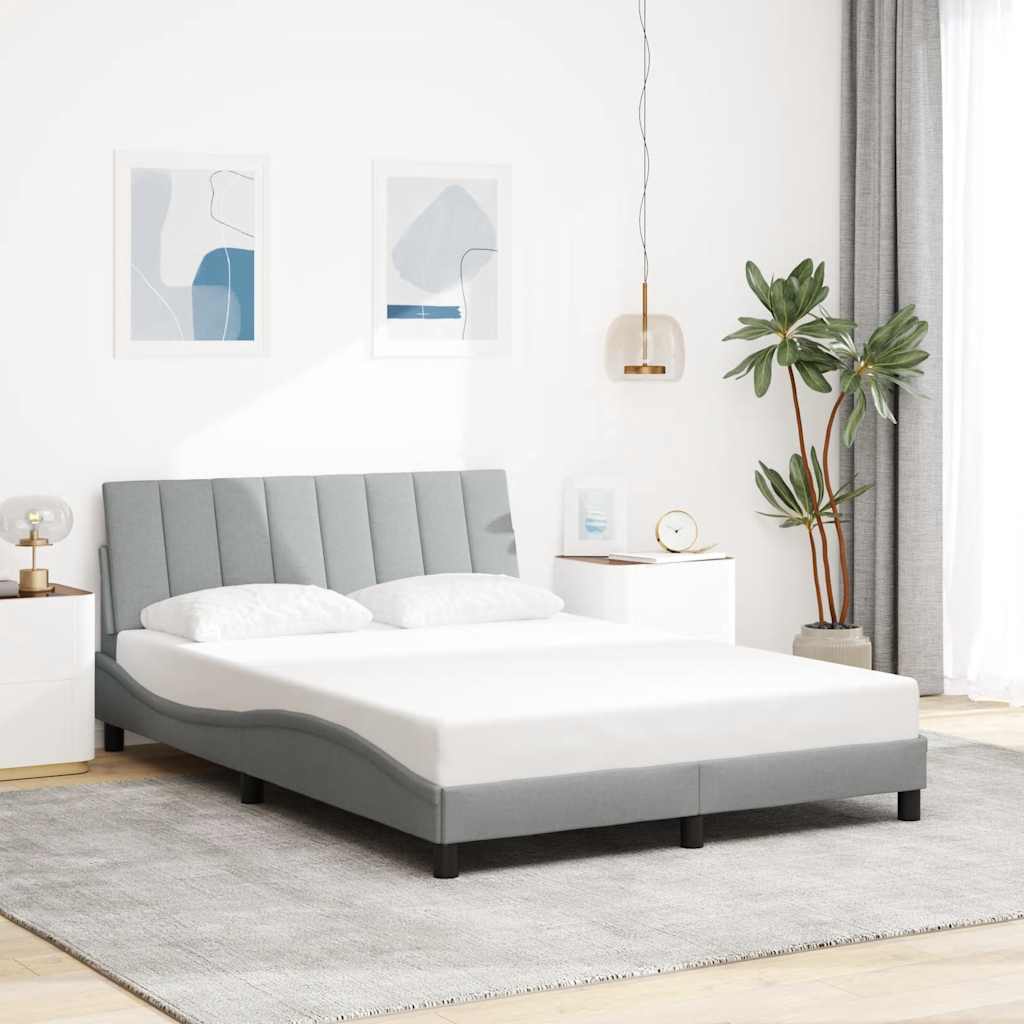 Cadre De Lit Sans Matelas Hanko Tissu