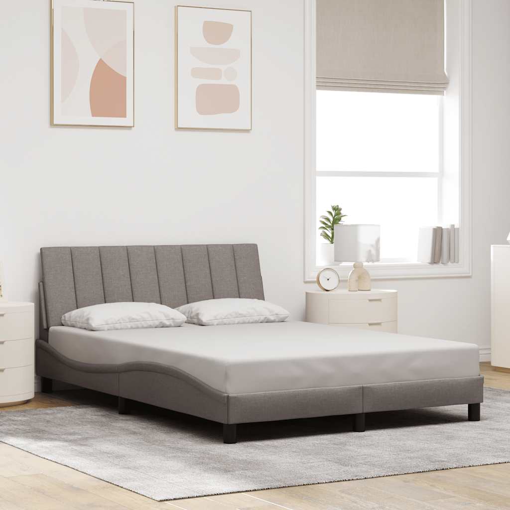 Cadre De Lit Sans Matelas Hanko Tissu